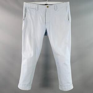 VISVIM Size M Blue Twill Cotton Straight Back Cinch Casual Pants